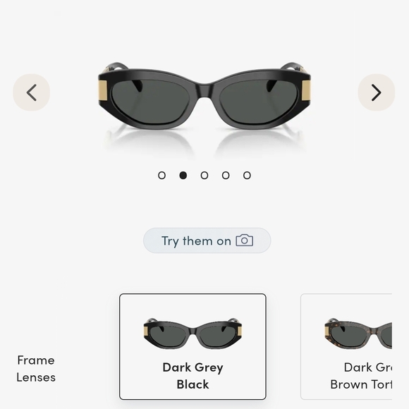 Versace Black Sunglasses with Gold Highlights - Picture 2 of 7